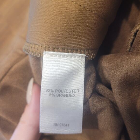 J. Jill Velvet Velour Slim Ankle Pants Mochalatte MP EUC - Picture 7 of 8